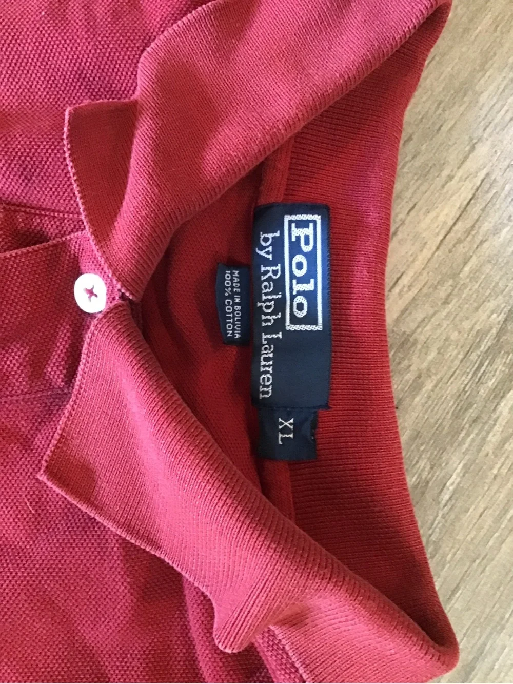 Ralph Lauren Red Polo with Green Pony Logo